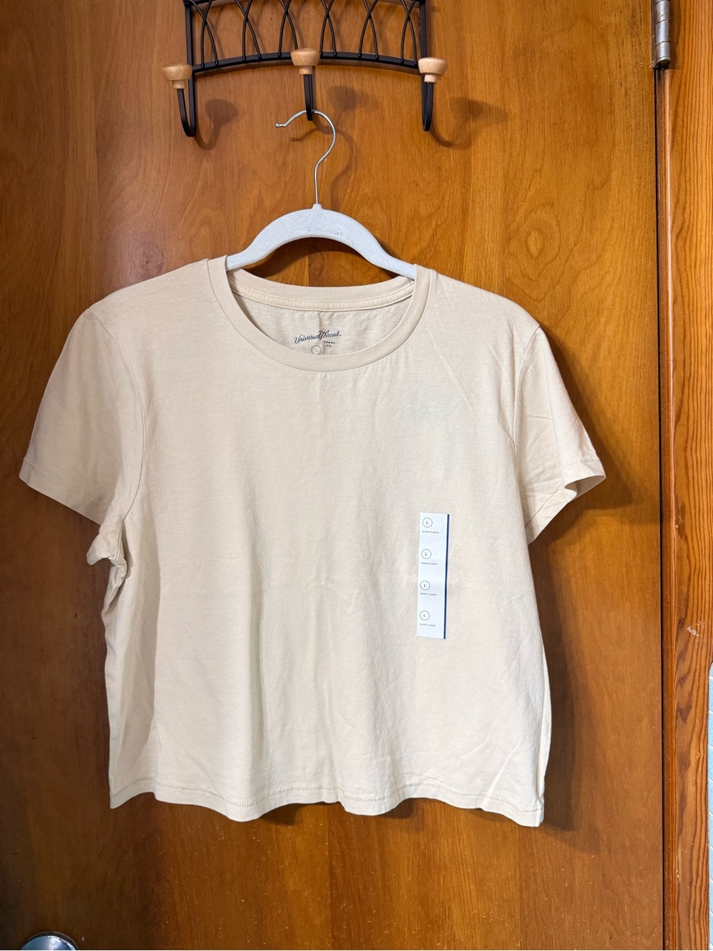 Universal Thread Short Sleeve Crewneck Tee - Cream